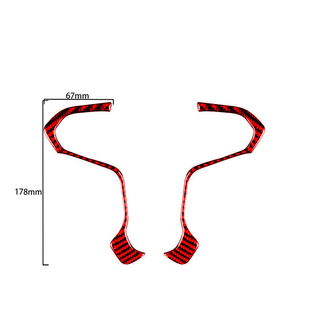 Red Carbon Fiber Steering Wheel Accent Trim For Silverado for GMC for SIERRA 2014-2018 A