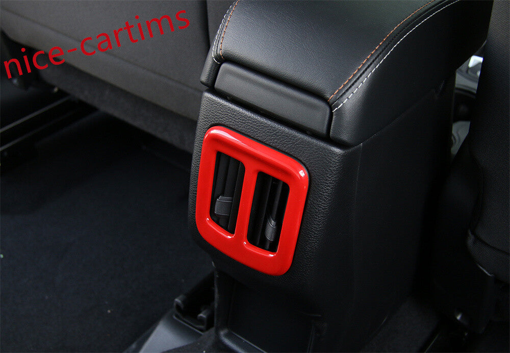 Red ABS Rear Air Conditioner Vent Outlet Panel Cover for Jeep Compass 2017-2020