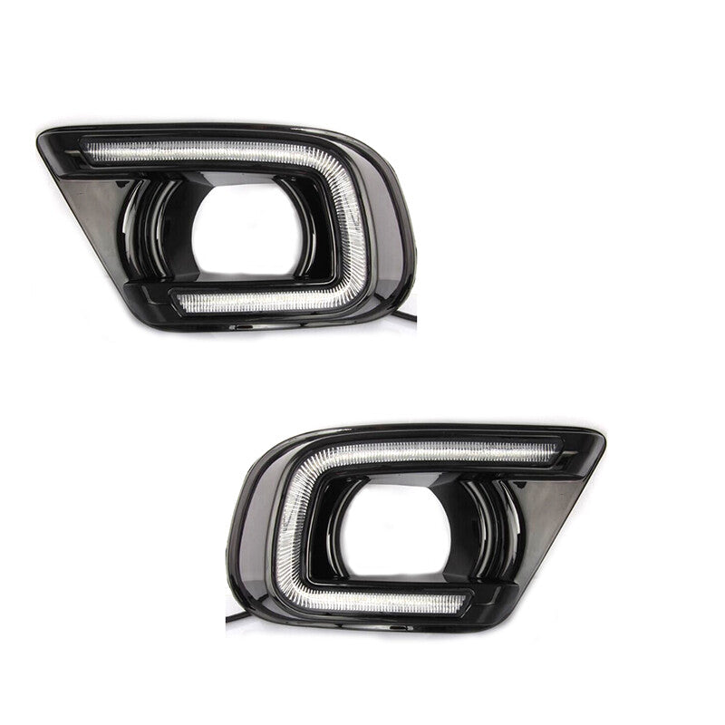 A pair of front bumper LED daytime running lights and fog lights are available for the for Dodge Journey 2015 - 17