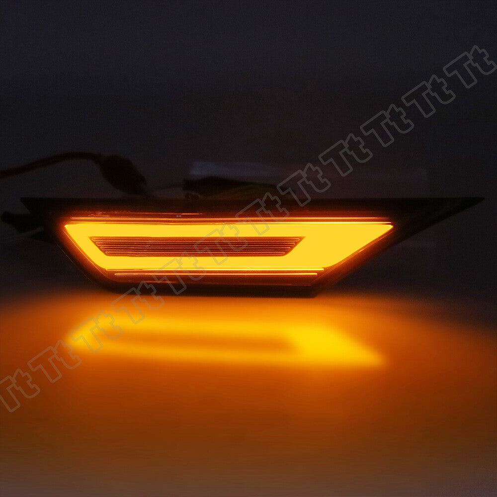 2 Smoked Lenses for 2016-2021 for Honda for Civic LED Side Marker Lights and Turn Signal Lights