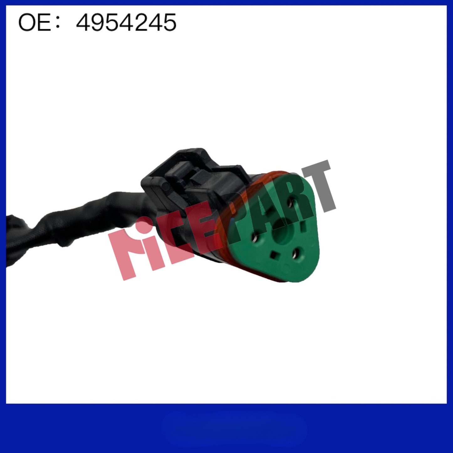 4954245 Diesel fuel rail pressure sensor compatible with ISC ISL 6.7L and 8.9L liters.