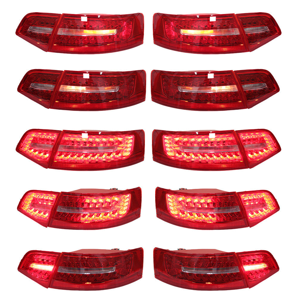 4 PCS Für for Audi A6 C6 09-11 Heckleuchte Rücklicht Schlussleuchte Rückleuchte L+R