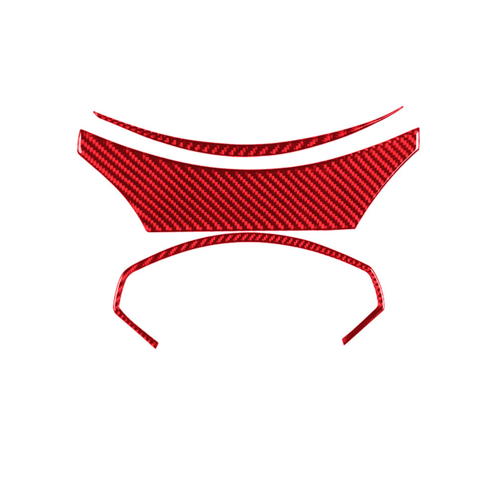 Red interior carbon fiber steering wheel back cover trim available on for ford for Mustang Mach-E