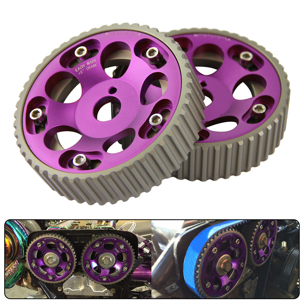 2PCS Adjustable Cam Gears Pulley for Toyota Supra JZA80 1JZ 2JZ Mark II Soarer