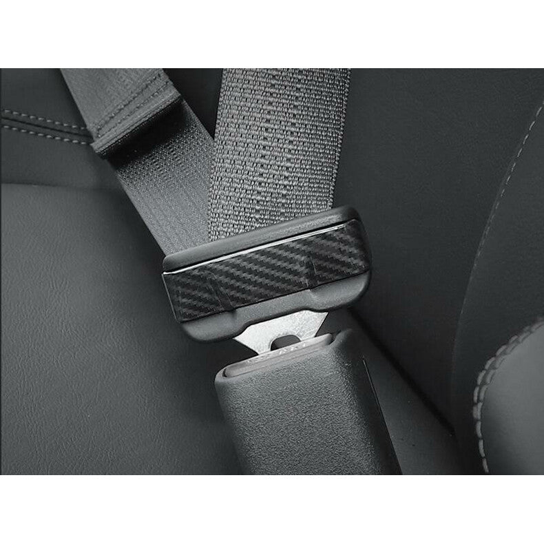for Ford F150 F-150 2015-2020 Carbon Fiber Inner Safety Belt Buckle Cover trim