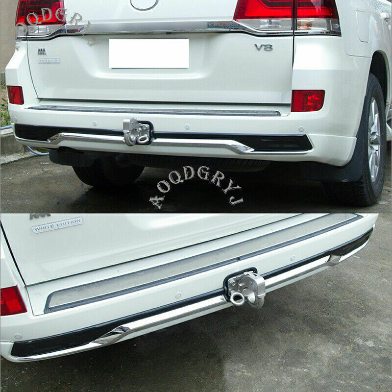 for Toyota for Land Cruiser 2016-21 Chrome Rear Bumper Lid Guard Molding Cover Trim