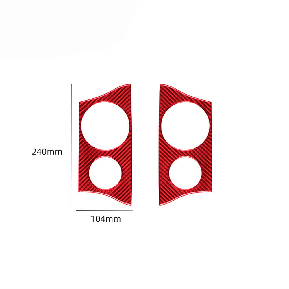 Red Carbon Fiber Center Air Vent Outlet Outer Frame Cover for Ford F150 2004-08