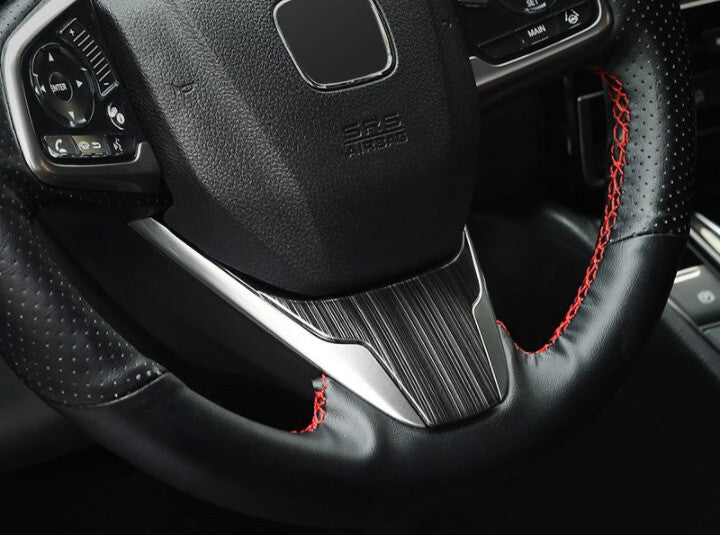 Steering Wheel Frame Cover Trim 1PCS for Honda CRV CR-V 2017-2022 Black Titanium