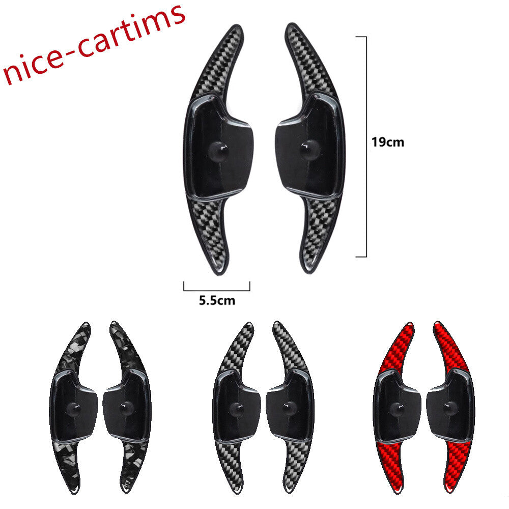 Steering Wheel Shift Paddle Shifter Extension for Kia K3 2019-23 ABS/Red Carbon