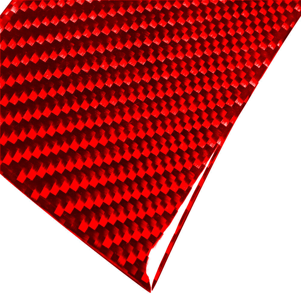 Red Carbon Fiber Electronic Handbrake Cover Trim for Jaguar F-PACE XE XF 2016-20