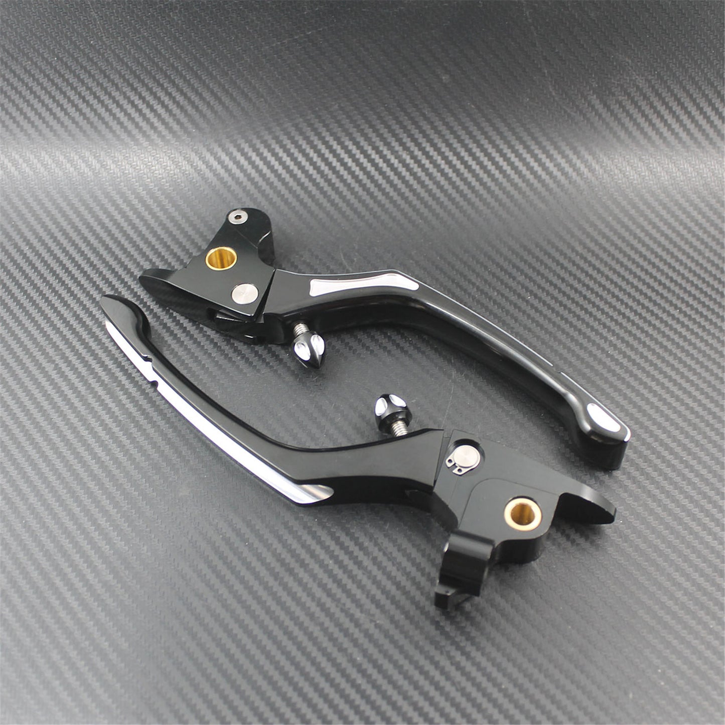 Black CNC Brake Clutch Levers Fit For Touring Electra Glide CVO FLTRX 2014-16