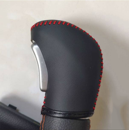 for Hyundai Sonata 2015-2019 Inner Hand Sewn Leather Gear Shift Knob Cover Trim