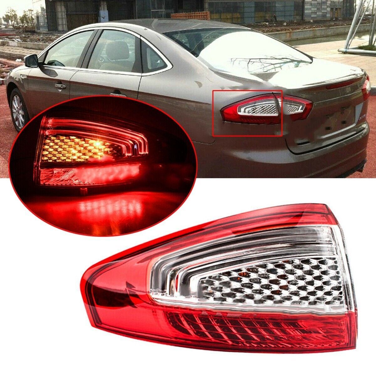 Right LED Rear Outer Tail Light Stop Lamp for Ford Mondeo MK4 Saloon 2011-2012