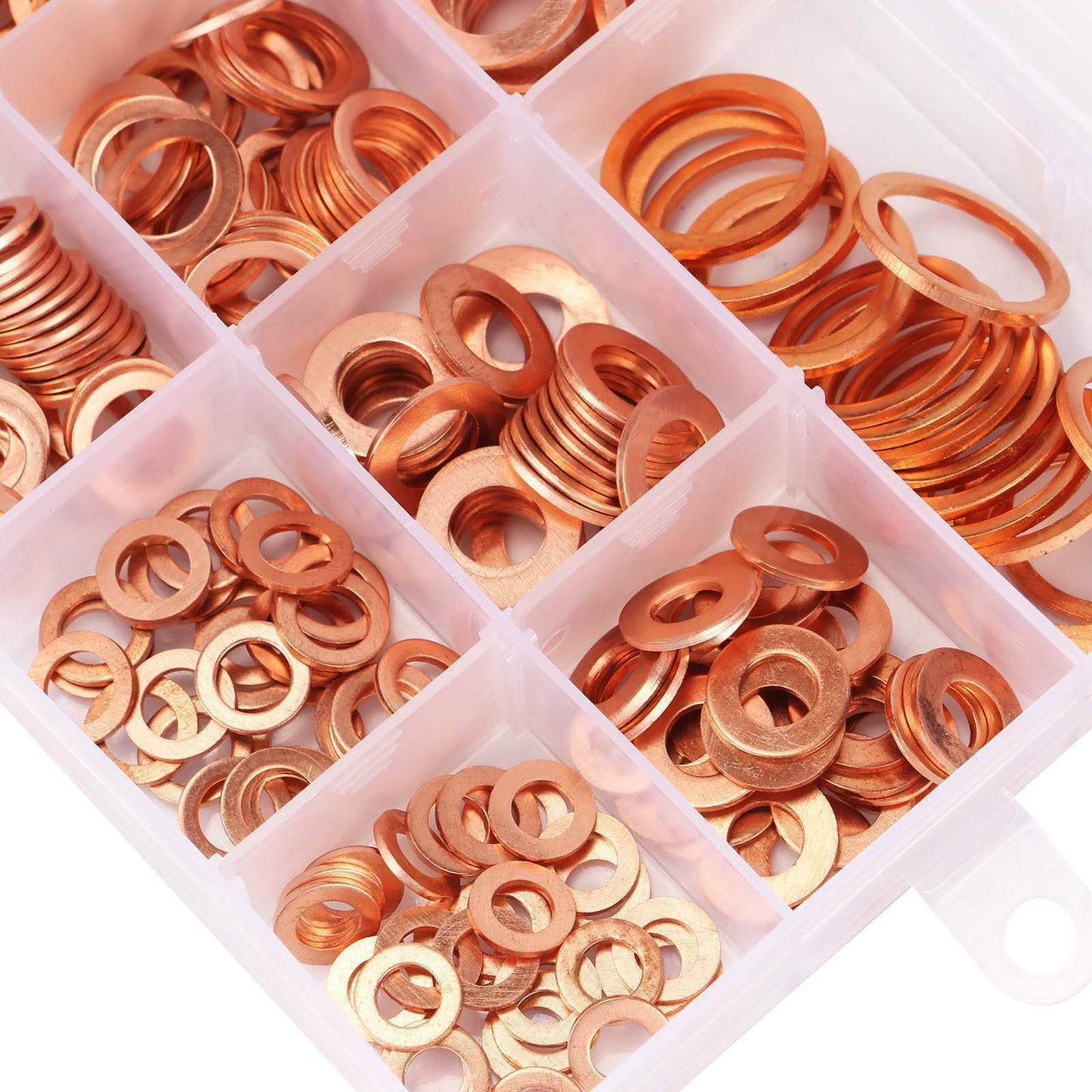 300Pcs M5-M20 Assorted Solid Copper Car Engine Washers Crush Seal Gasket Set