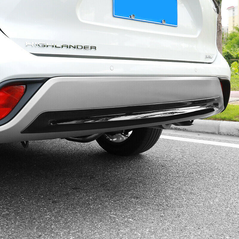 for Toyota Highlander 2020-2023 Glossy Black Rear Bumper Cover decor Guard Trim