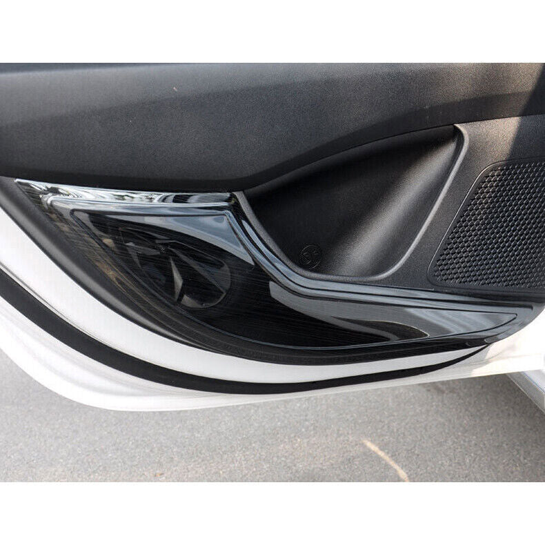 4x for Hyundai for Elantra 2021-2023 Black titanium Inner Door Anti-Kick Cover Trim