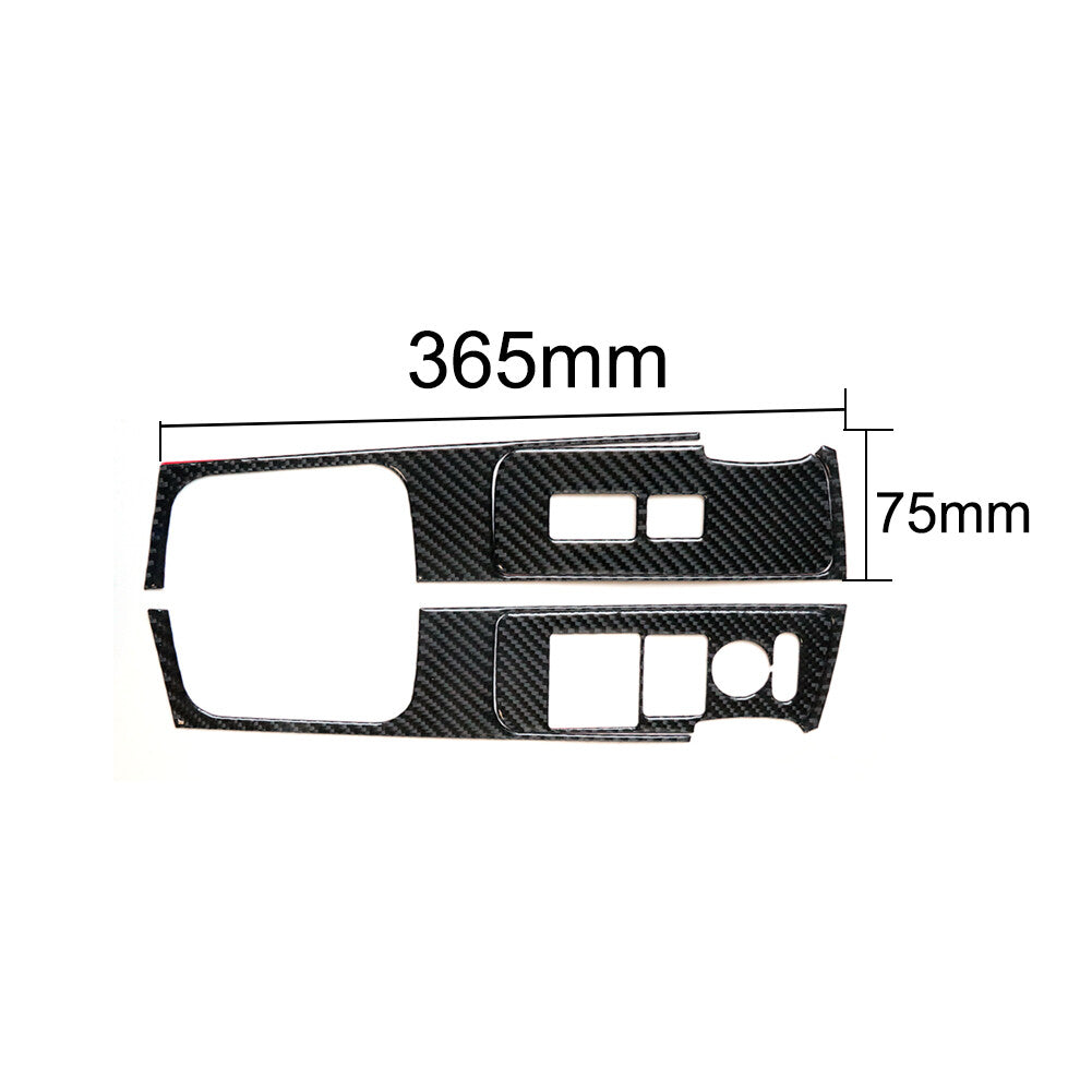 Carbon Fiber Window Switch Lift Panel Trim Cover for Honda for Civic Coupe 2013-2015