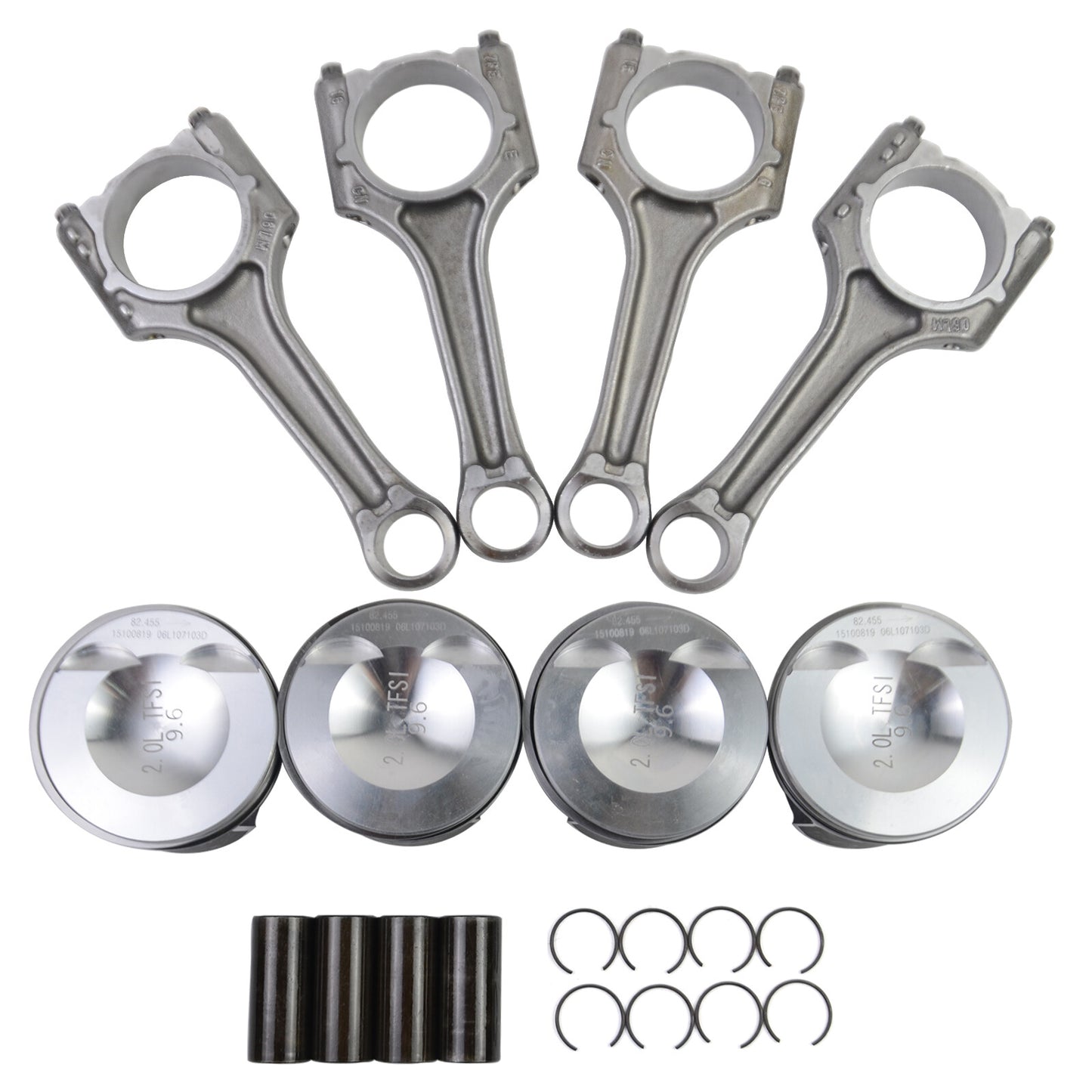 4x Pistons Connecting Rods Set ¦µ23mm for AUDI A4 Q5 for VW for Jetta 2.0T 06H107065DM