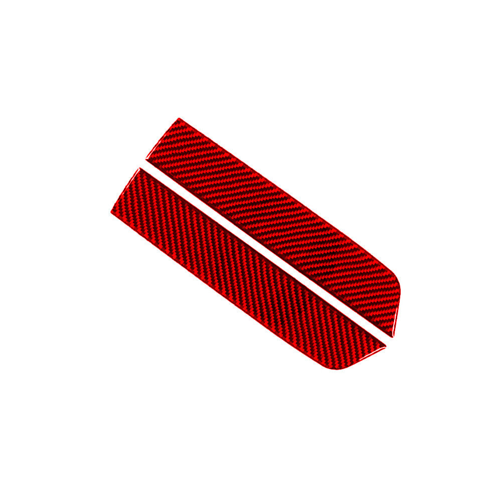 2x Carbon Fiber Rear Center Armrest Cover Trim for Lincoln for Navigator 2007-14 Red