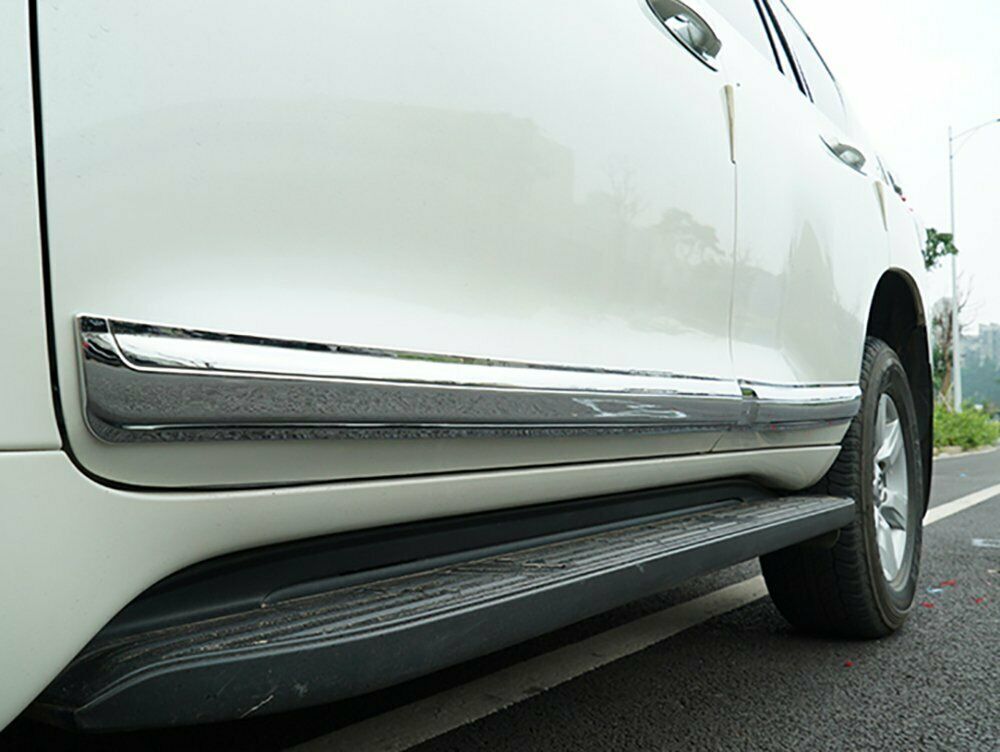 for Toyota Prado FJ150 2010-2021 Door Body Side Line Molding Chrome Cover trim