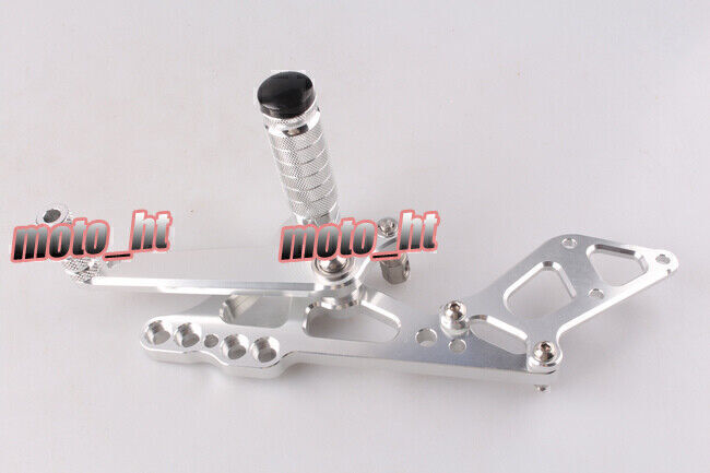 for Suzuki GSXR 1000 K9 2009 2010 Silver Rear Sets Rearsets Footrest Foot Pegs