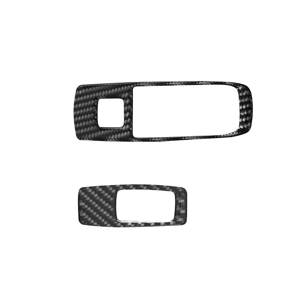 2X Carbon Fiber Front Door Control Frame Cover Trim for Ford Ranger 2019-2022