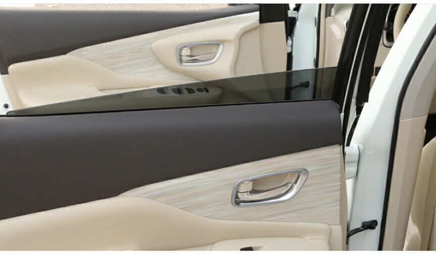 4X Inner Door Handle Lock Frame Cover Trim for Nissan Murano 15-24 Silver Matte
