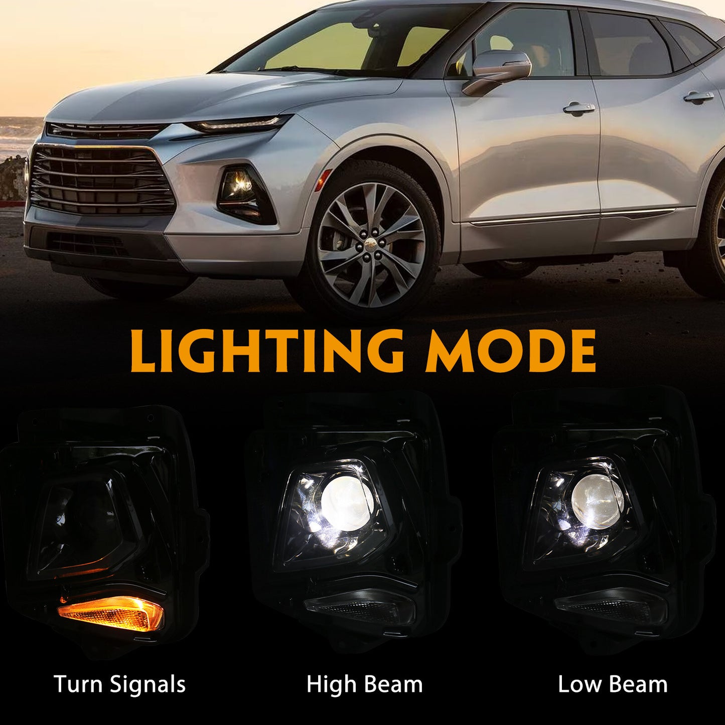 ¡¾w/ HID Kit¡¿2P For 2019-2022 for Chevy Blazer HID/Xenon Headlights Lamp Assembly LR
