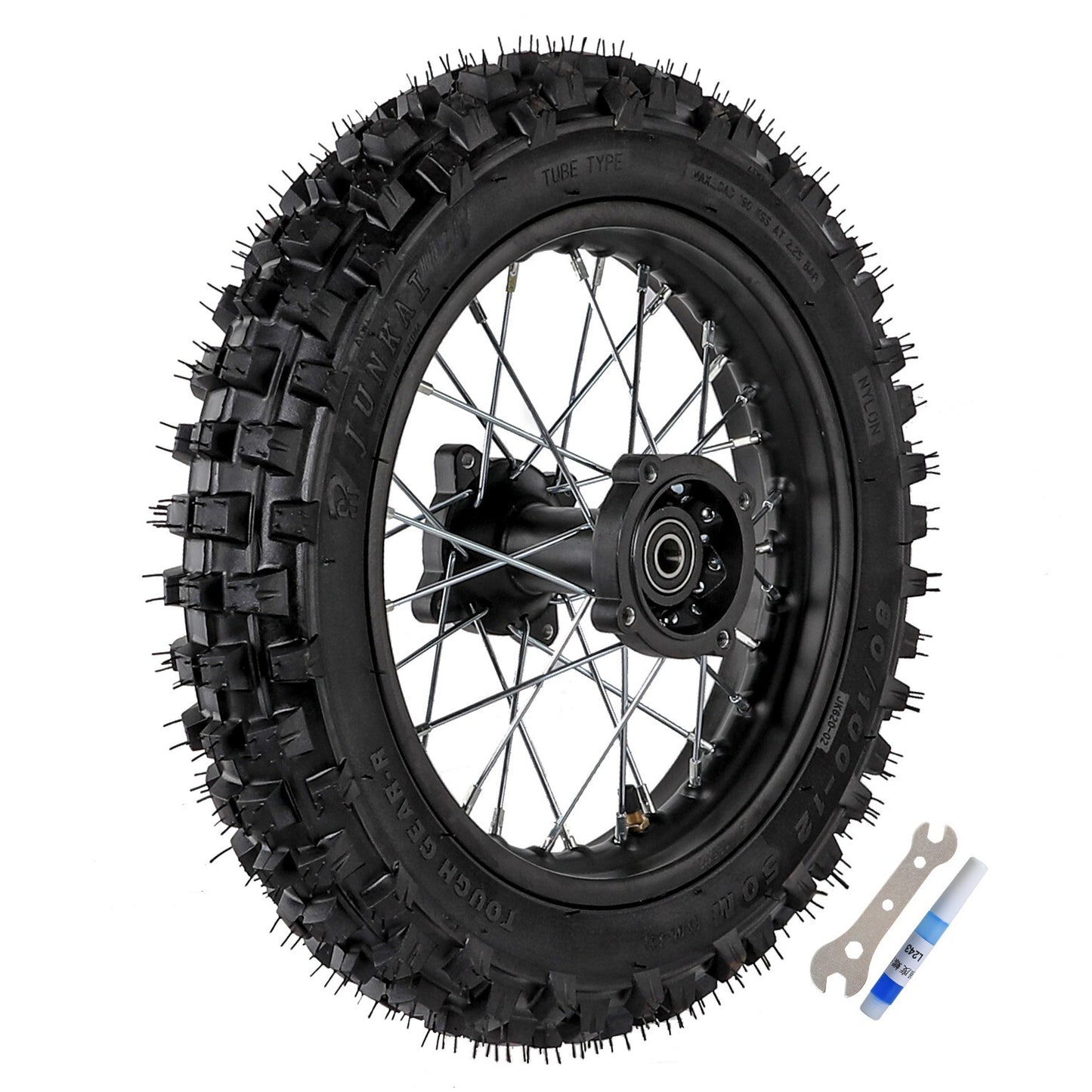 12-inch rear wheel swingarm kit, 80/100-12 tires, rim grooves, bicycle SSR 110cc 125cc CRF70