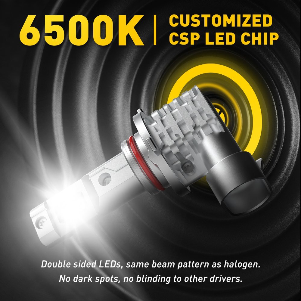 9005 9006 LED, generally glossy series, 6500k high-brightness white light.