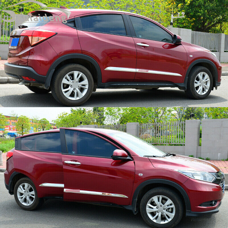 4P Chrome Side Door Body Molding Strip Cover Trim for Honda Vezel HR-V 2016-2020