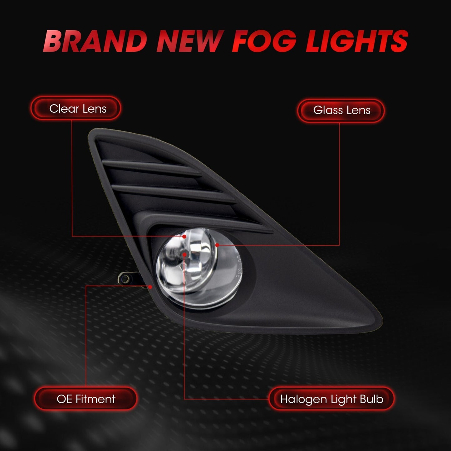 Fog light assembly replacement parts for 2012-2014 for Toyota for Camry with wiring kit (L+R-)