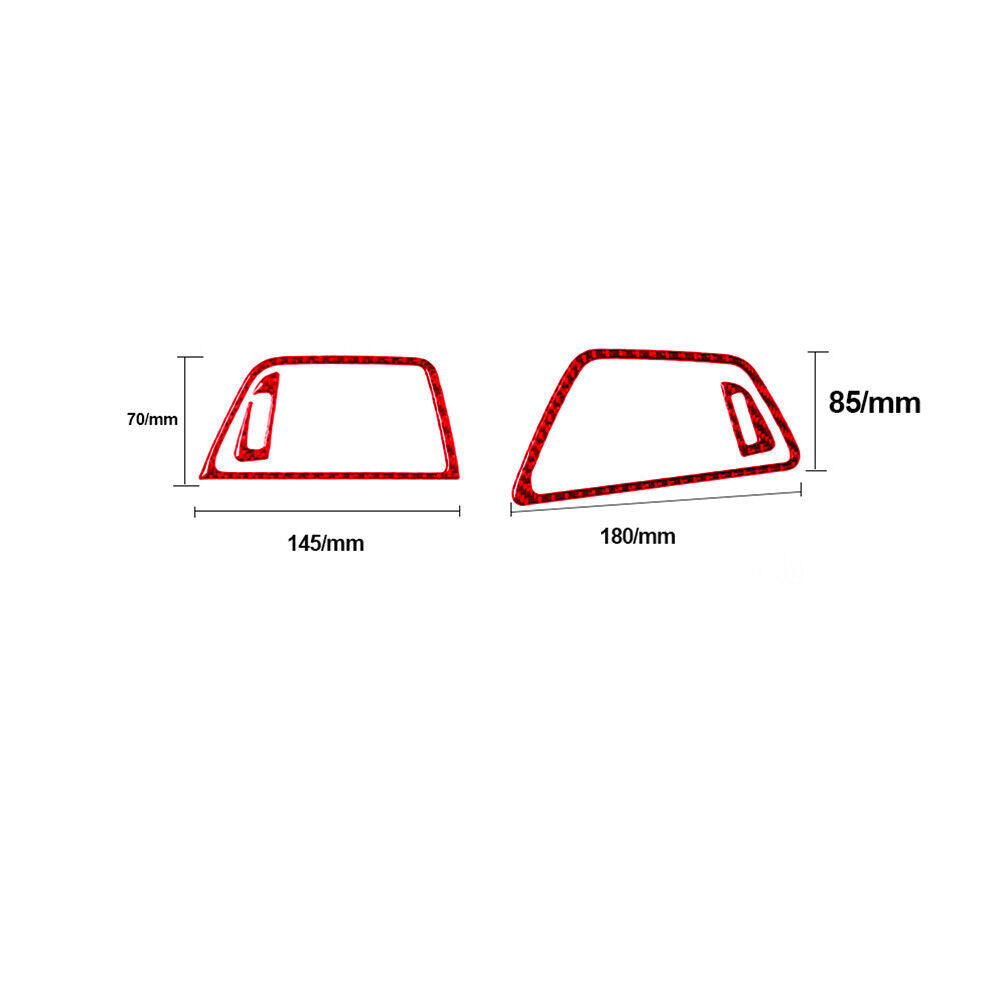 Red Carbon Fiber Side Air Vent Outlet Cover Trim for BMW 6Series F12 F13 2011-18
