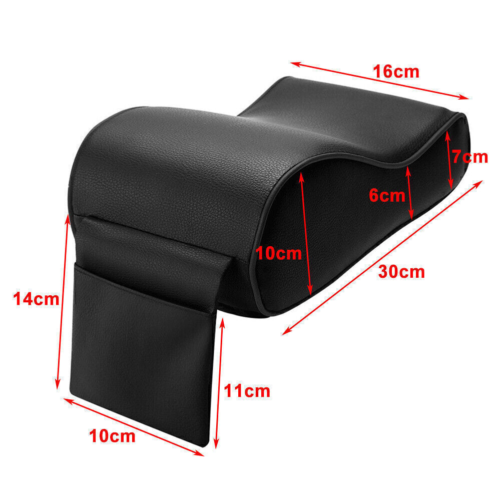 Red Universal Car SUV PU Memory Foam Console Armrest Box Cushion Pad Mat
