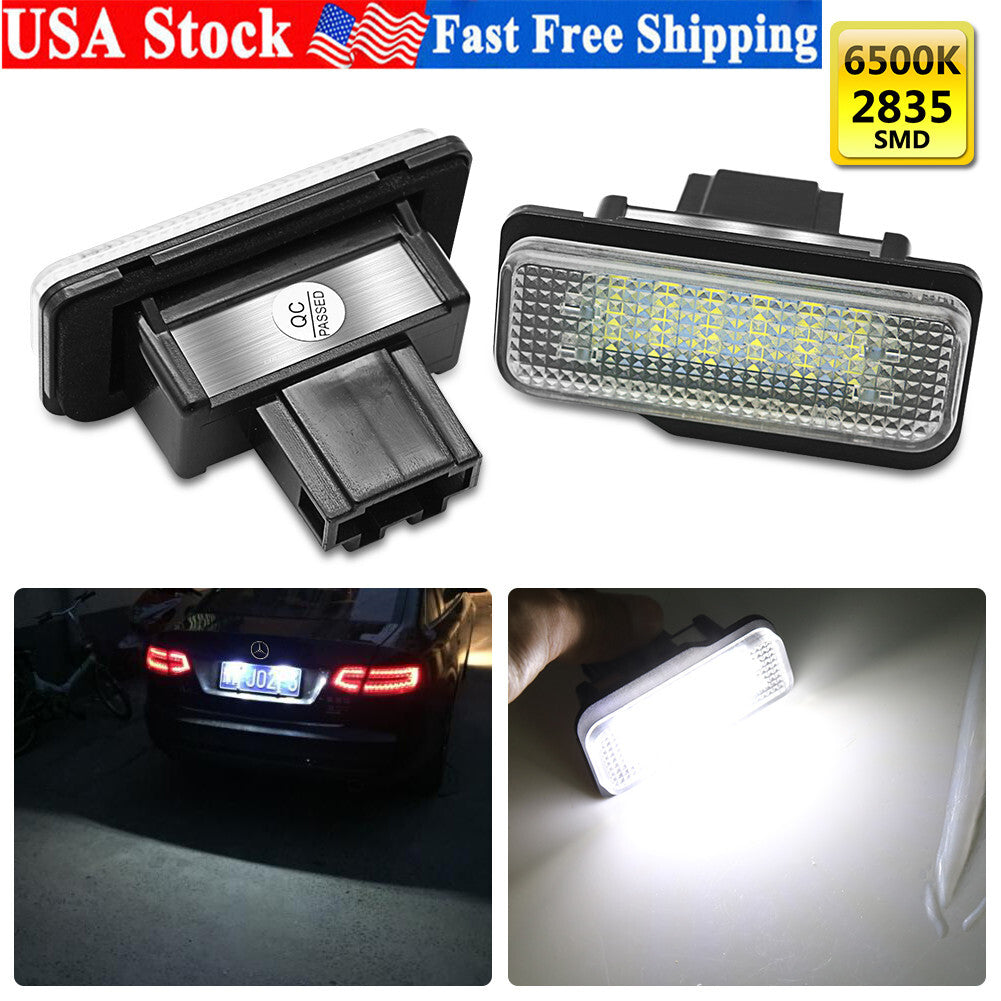 2x LED License Plate Number Lights Car Lamp Fit for Mercedes-Benz W203 W211 W219
