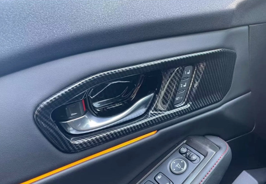 4pcs ABS Carbon Fiber Inner Door Handle Bowl Cover Trim for Honda Accord 2023 up