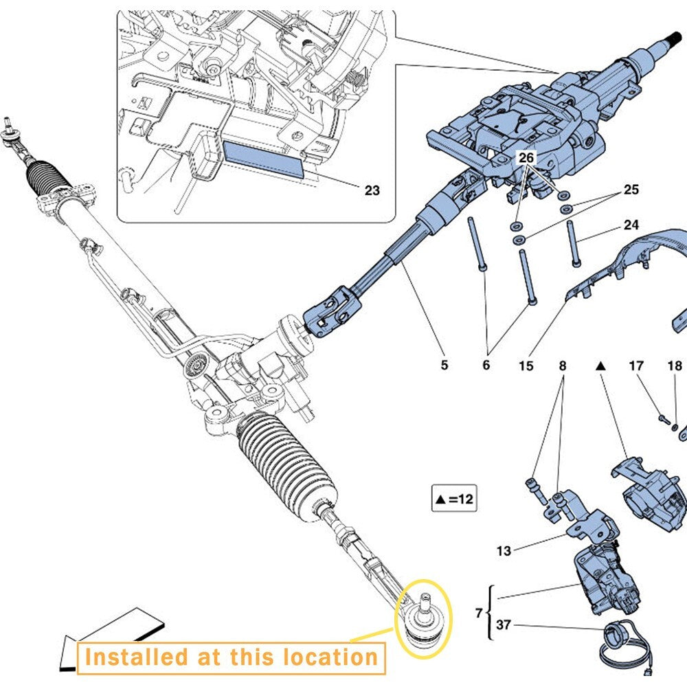 Equipment Manufacturer for Ferrari California T/California Outer Tie Stick Ball Joint: 259957 264539