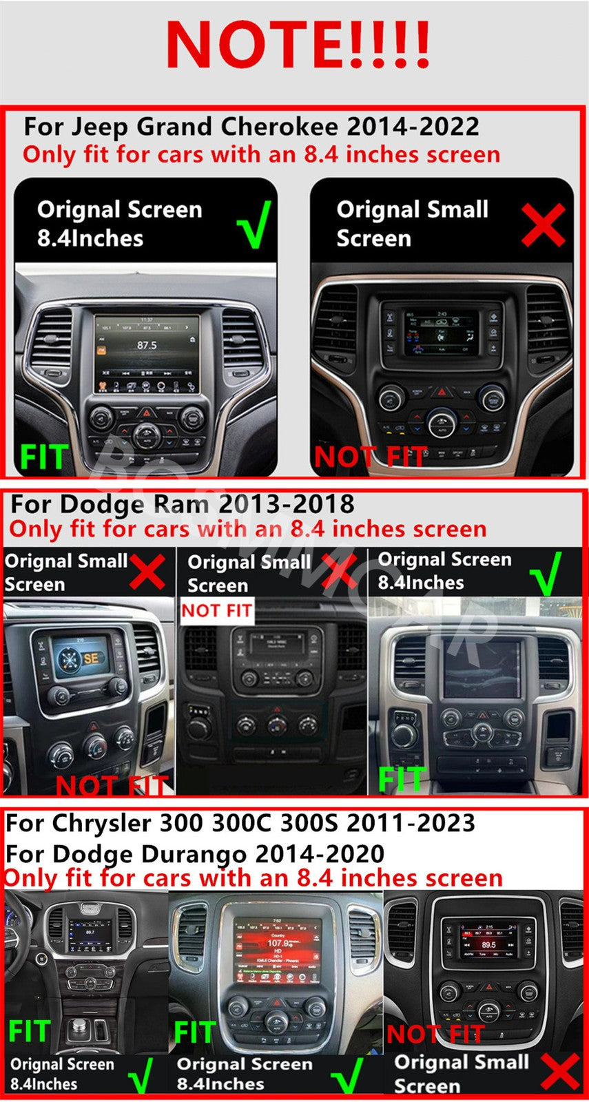 Car Multimedia Player GPS Navi 4+32G Head Unit Fit for Dodge for Charger 2011-2023