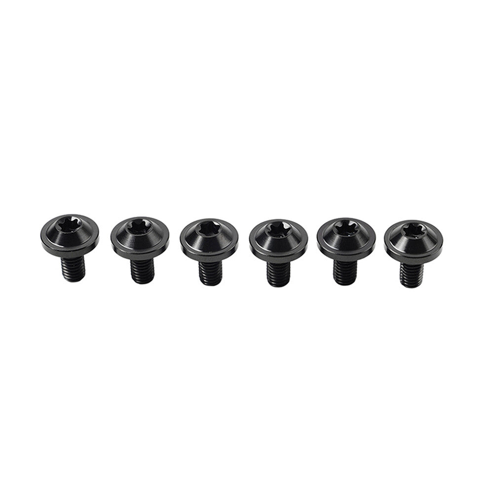 6pcs Alloy Bolts Truss Torx Head Screws M6x15mm For Motorcycle Black
