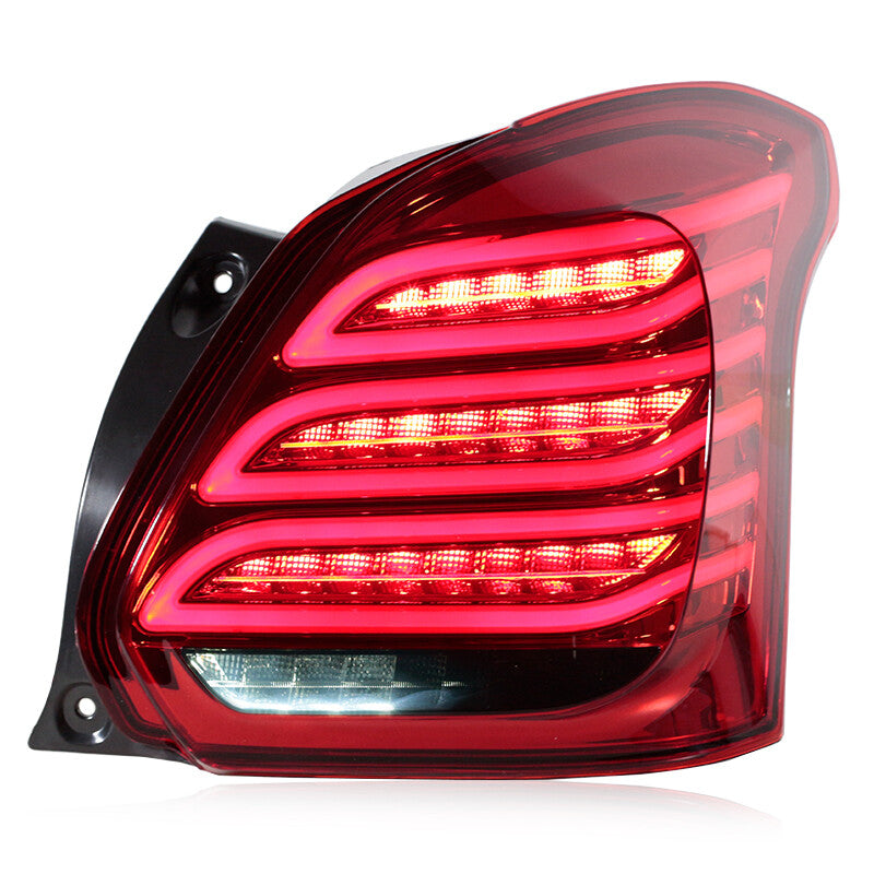 Red rear LED taillights with reverse dynamic turn signals are applicable to the for Suzuki for Swift 2017-19.