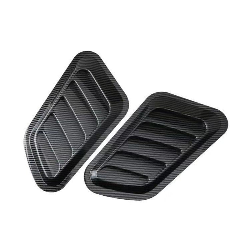 2Pcs Car Hood Air Flow Inlet Outlet Engine Hood Ventilation Fake Cover Sticer