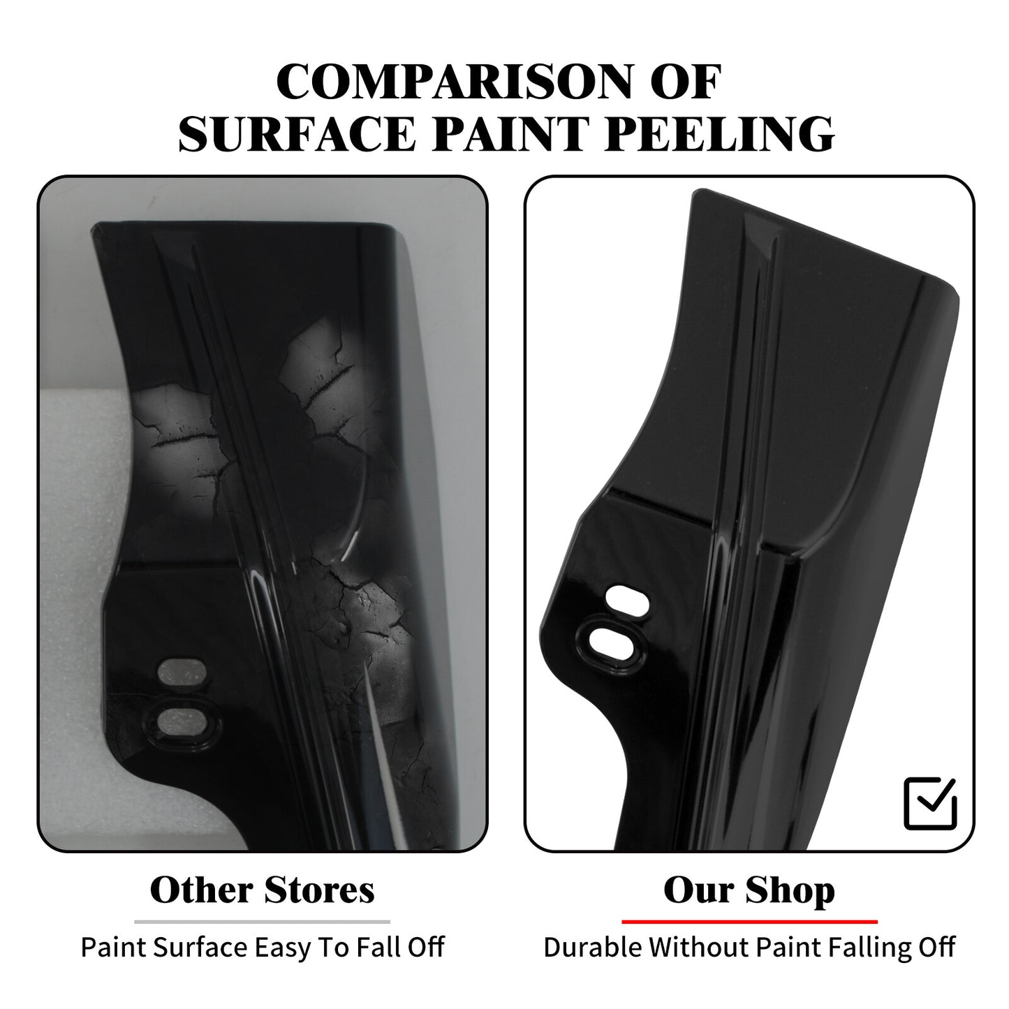 Black Mid-Frame Air Heat Deflectors for Harley Touring Electra Road Glide 01-08