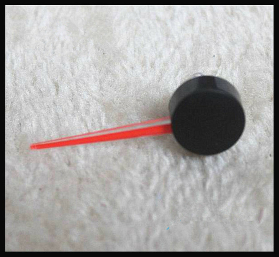 Car and motorcycle speedometer gauge cluster needles, red pointers, black rims (5 pieces)