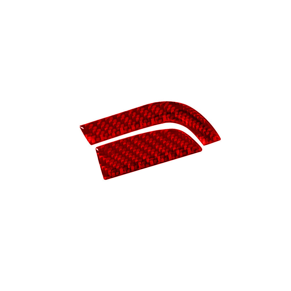 2X Red Carbon Fiber Driver Side Decorative Cover Trim for Porsche 718 2016-2022