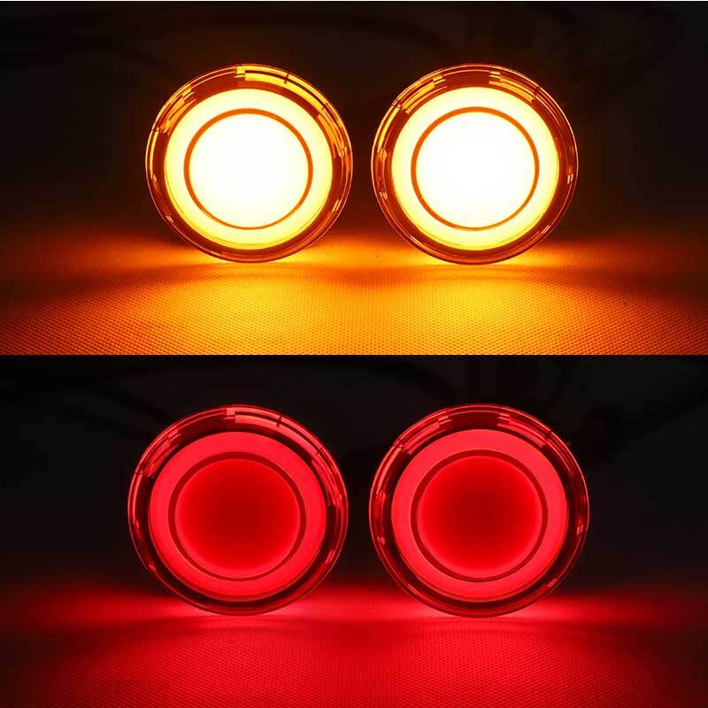 2x LED Brake Turn Signal Light 2 inch 1157 Bulb Red Amber fit Touring Trike