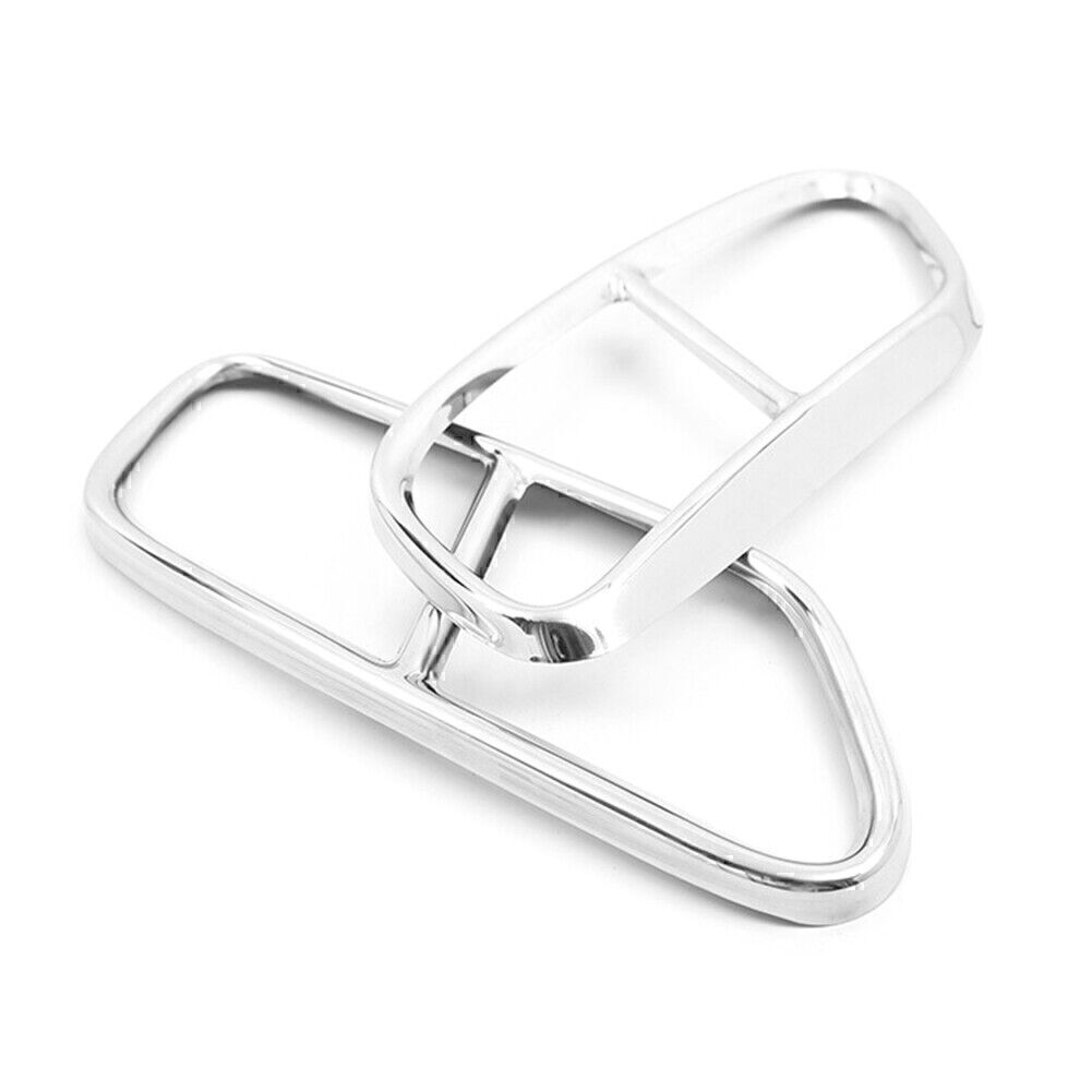 for Audi A4 B9 2019 Silver Steel Rear Exhaust Muffler Tail Pipe Cover Trim