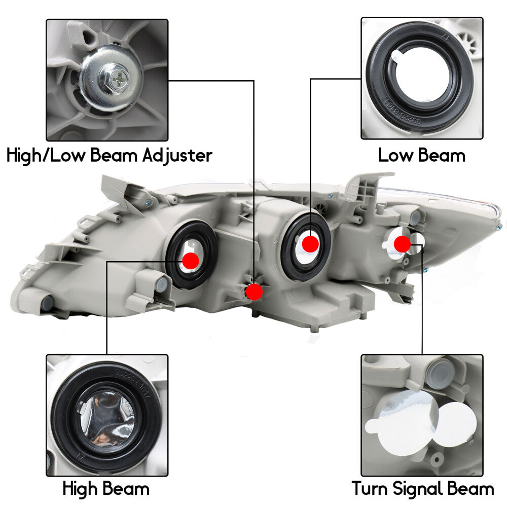 Headlight assembly suitable for 2007-2009 for Toyota for Camry , headlight replacement parts.