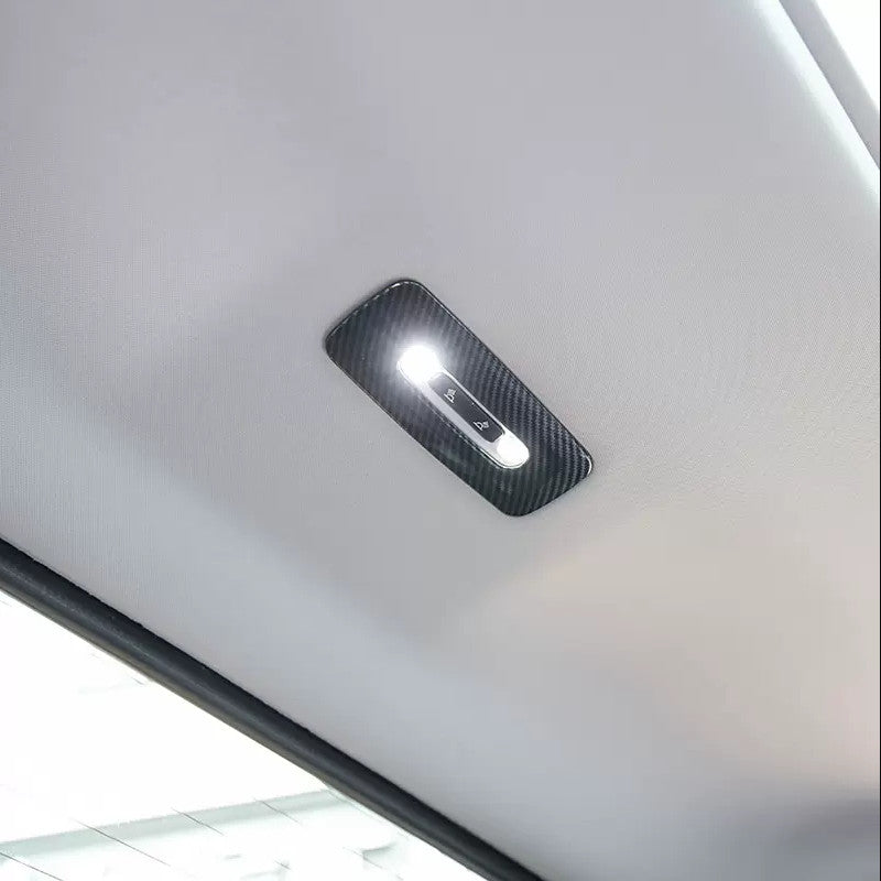 1P for Toyota Tundra 22-24 Carbon Fiber Style Back Reading Light Lamp Cover Trim