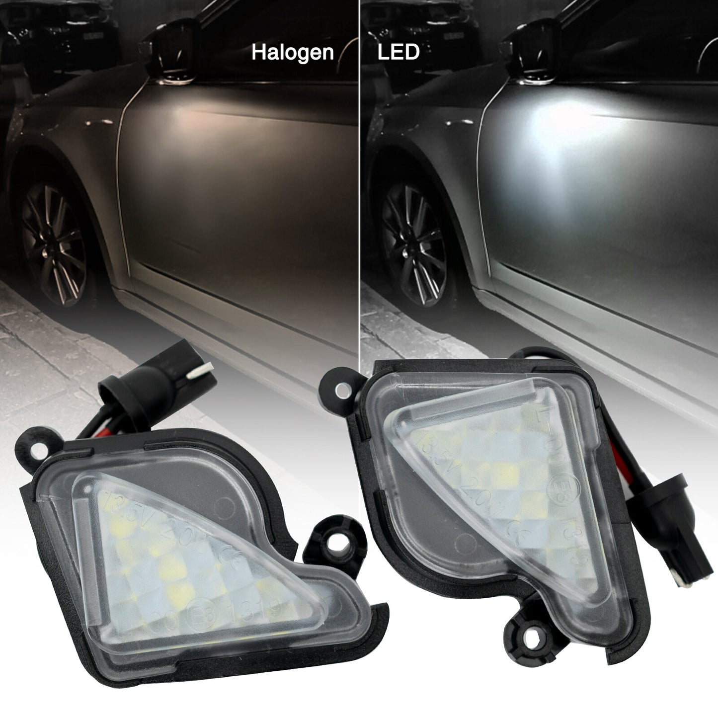 Pair Side Mirror Puddle Light No Error Lighting LED Fit for Skoda Octavia 5E 1Z