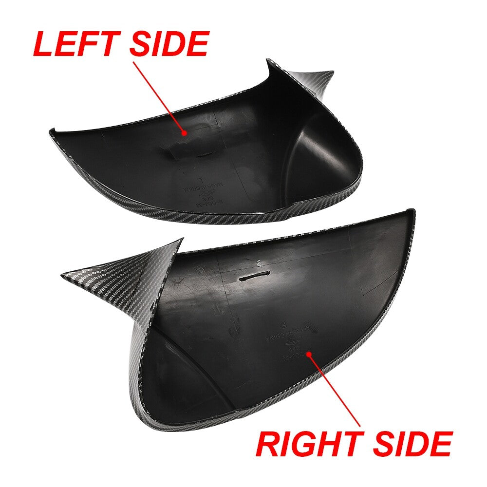 Carbon Fiber Look Car Side Wing Mirror Cover For 2021-2023 for VW for Golf MK8 GTI GTD
